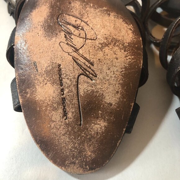 DONALD J. PLINER Asby Heels Women's Size 7 Bronze Strappy Open Sandals Slingback - Picture 6 of 11